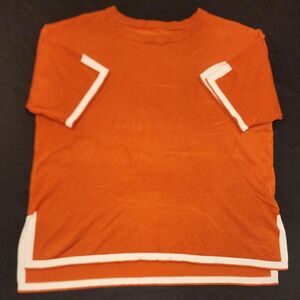 Orange 2-Piece Short Set - Elastic Waist (Large)